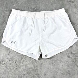 Running Shorts Women's XL White Lined‎ Loose Fit Athletic